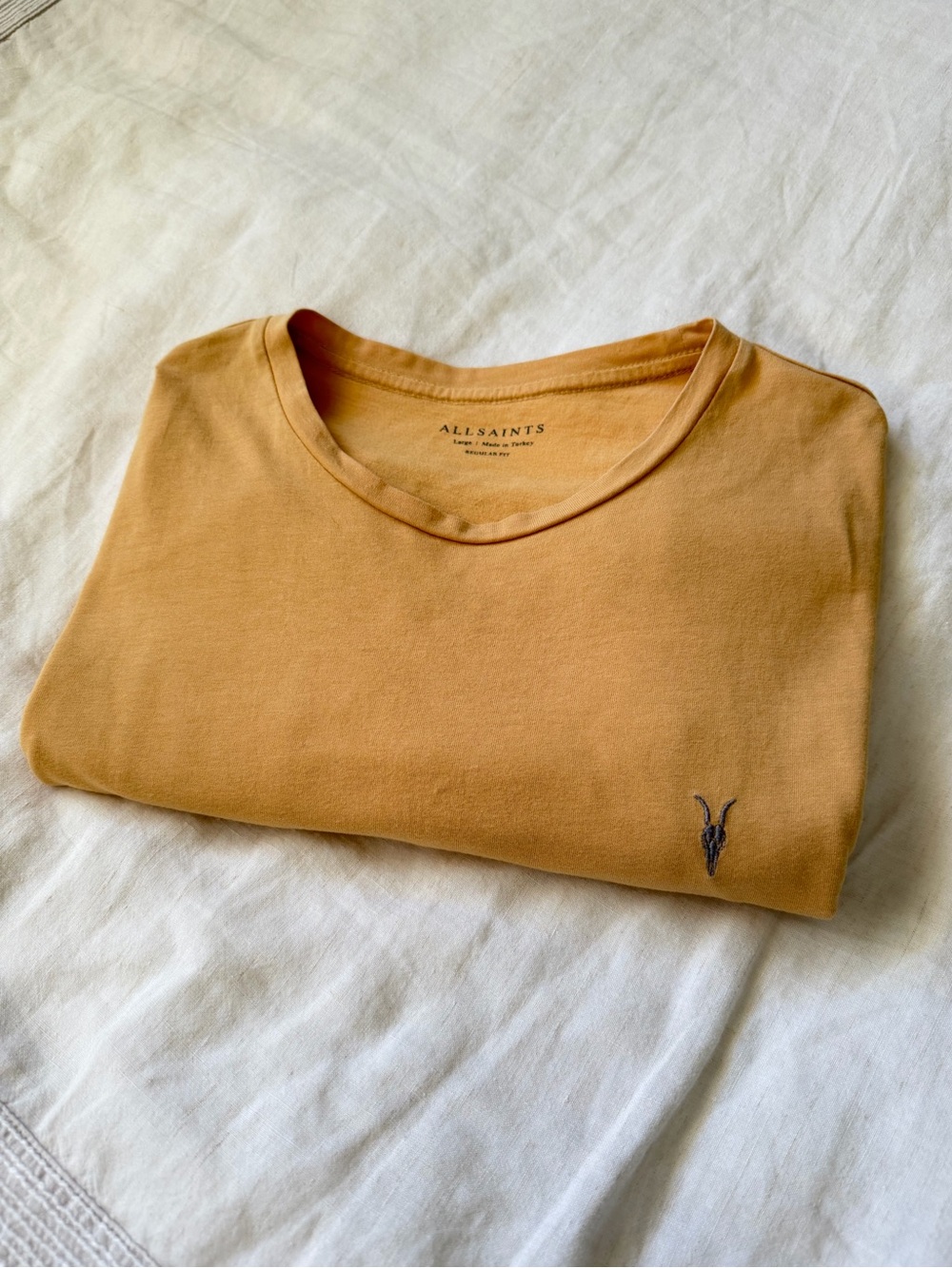 All Saints Men's Ochre Crew Neck T-Shirt